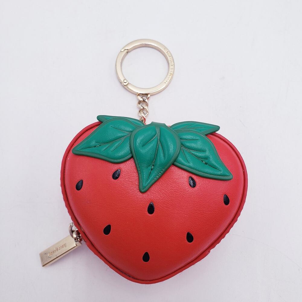 Kate Spade KG649 Strawberry Dreams Coin Purse Keychain - Picture 2 of 11